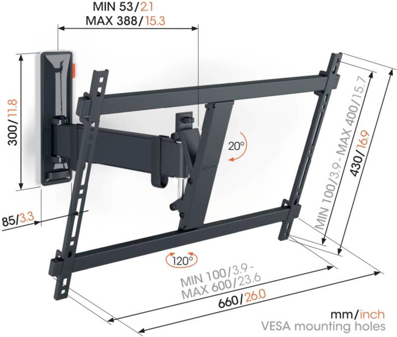 Vogel`s Wandhalterung TVM 3625