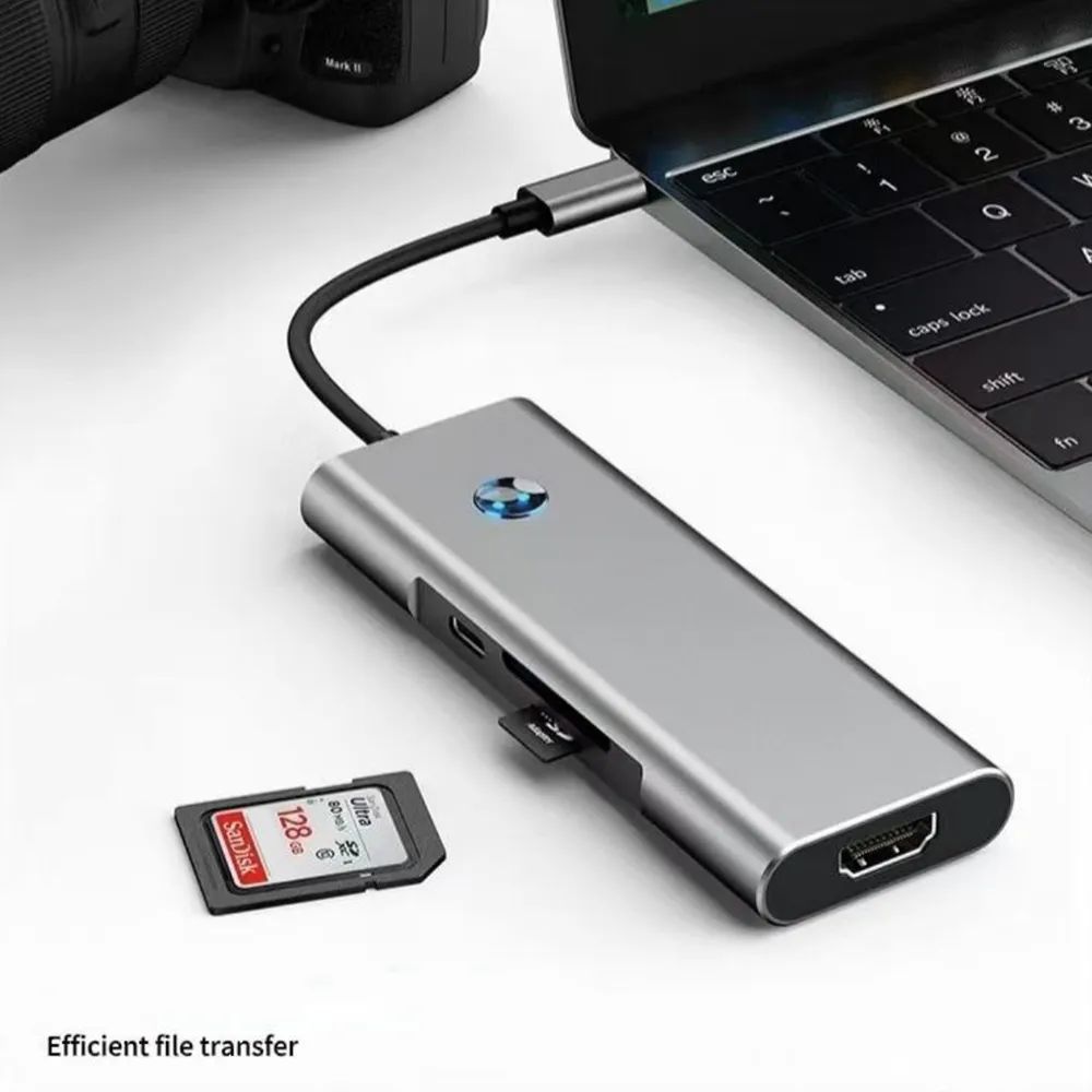 VALUE USB Typ C Docking Station, HDMI 4K60, 3x USB A + Typ C PD, 1x SD/MicroSD (TF)