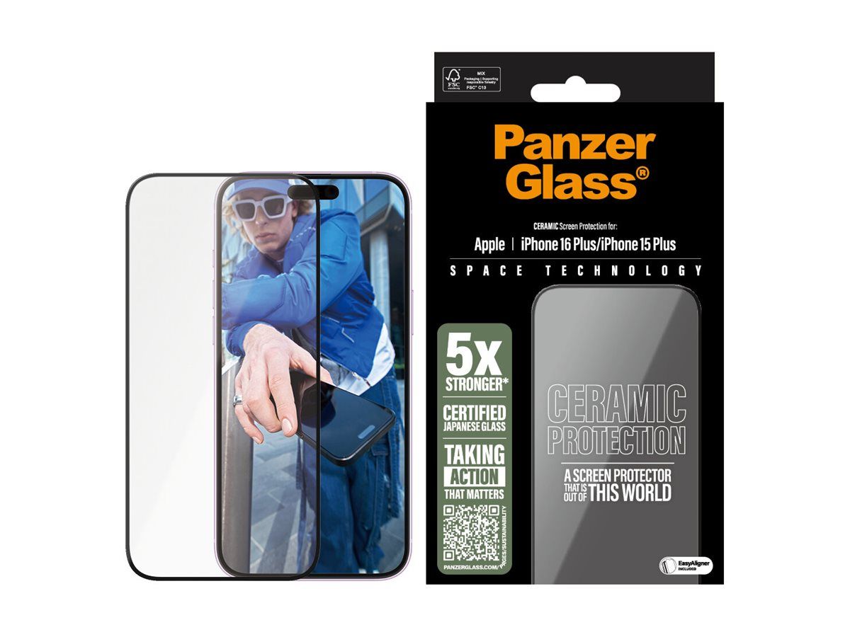 PanzerGlass Bildschirmschutz für Handy - ultrabreite Passform