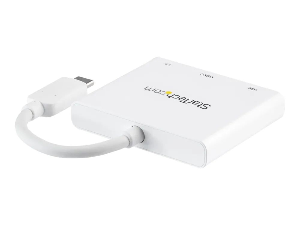 StarTech.com USB-C to HDMI Adapter - White - 4K 30Hz - Thunderbolt 3 Compatible - with Power Delivery (USB PD)