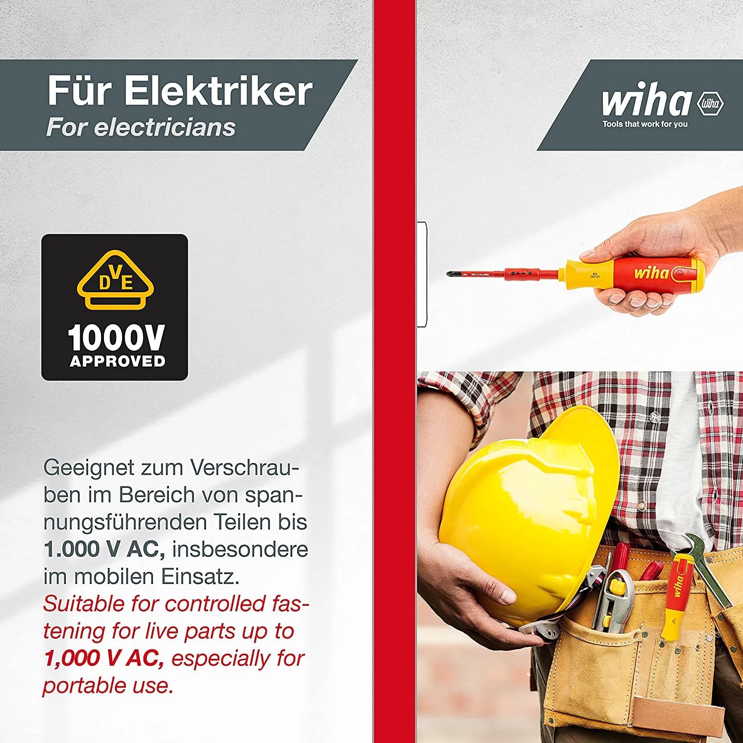 Wiha Schraubendreher mit Bit Magazin LiftUp electric Schlitz, Pozidriv, PlusMinus/Pozidriv