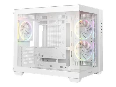 Deepcool CG330 3F WH - Micro-ATX - micro ATX - Seitenteil mit Fenster (gehärtetes Glas)