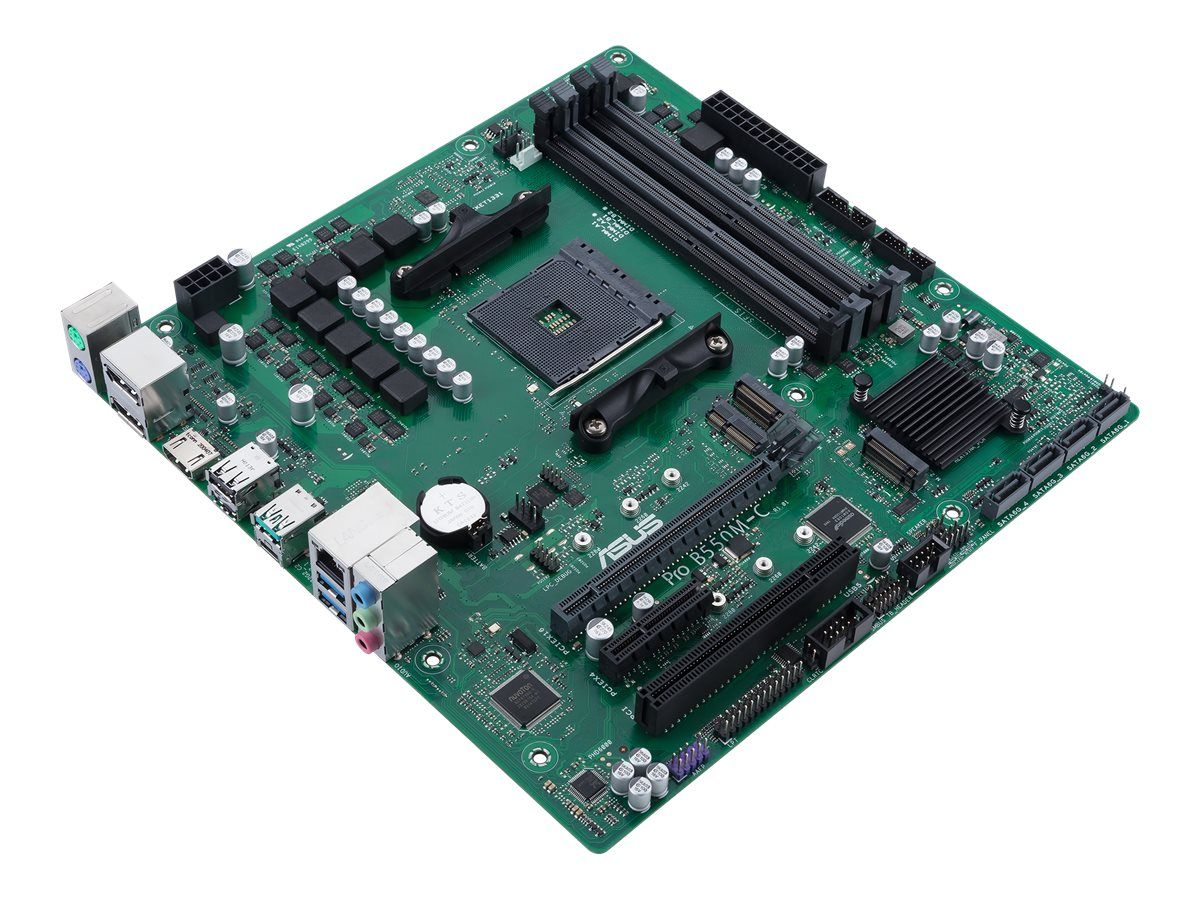 ASUS Pro B550M-C/CSM - Motherboard - micro ATX - Socket AM4 - AMD B550 Chipsatz - USB-C Gen2, USB 3.2 Gen 1, USB 3.2 Gen 2 - Gigabit LAN - Onboard-Grafik (CPU erforderlich)