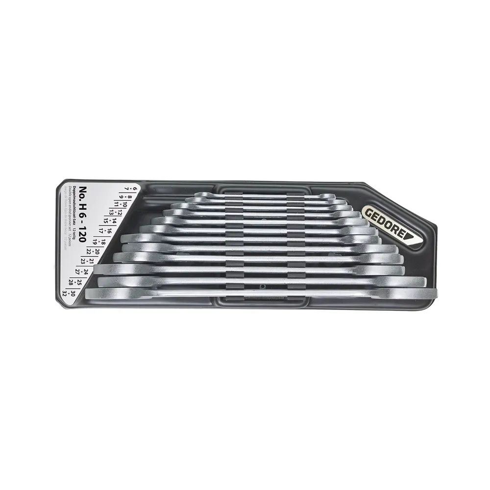 GEDORE Doppelmaulschlüssel-Satz DIN3110 H6/120 6-32 mm 12-teilig
