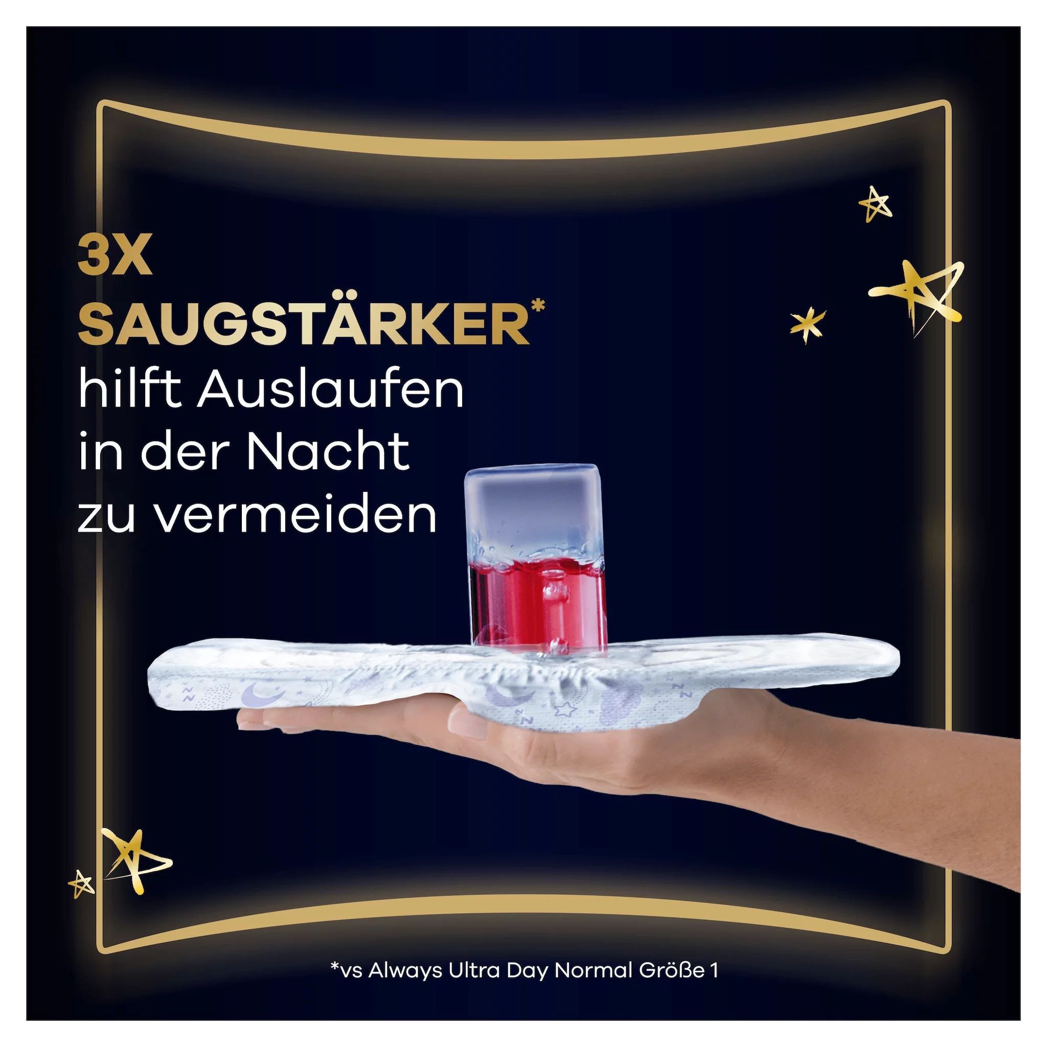 always Binde Ultimate Night - Max Protection mit Flügeln Monatspaket, 54 Binden (3 Packungen x 18 St
