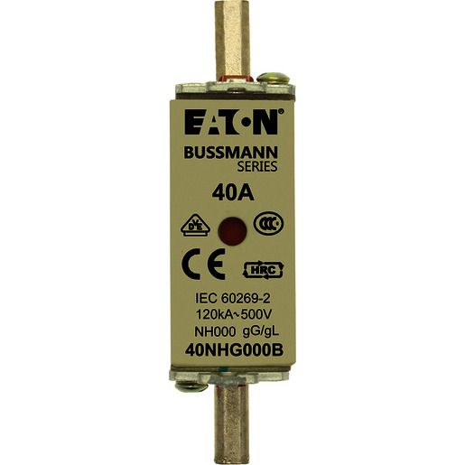 Eaton NH-SICH.EINSATZ 40A 500V GR000 / EATON NH000/ 40A 500V 40NHG000B