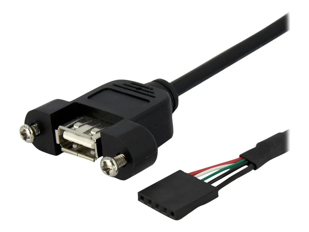StarTech.com 30cm USB 2.0 Blendenmontage Kabel - USA A auf 5 pin Mainboard Pfostenstecker Buchse - Bu/Bu - USB-Kabel intern auf extern - USB (W)