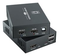 LevelOne HDMI over Cat.5/6 Extender kit 4K 100m schwarz