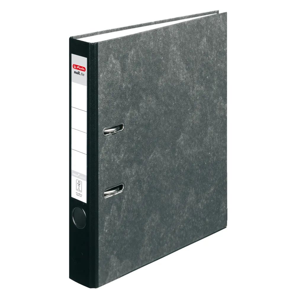 herlitz Ordner maX.file nature, A4, 5cm, schwarz