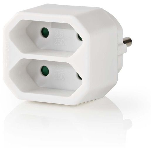 Nedis STECKDOSEN-ADAPTER-2-FACH / NEDIS PSSPL200C1WT