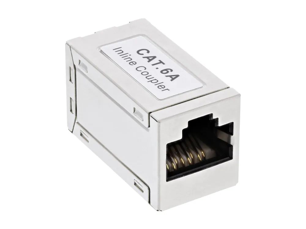 InLine Patchkabelkupplung Metall Cat.6A - 2x RJ45 Buchse - geschirmt
