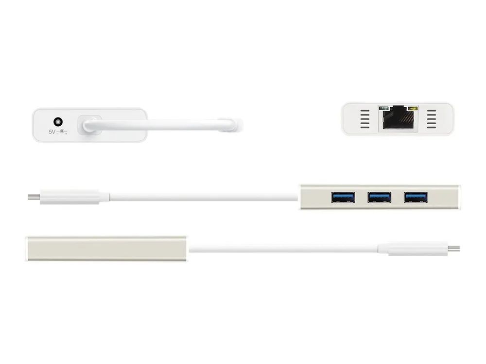 j5create JCH471 - Netzwerkadapter - USB-C - Gigabit Ethernet x 1 + USB 3.0 x 3