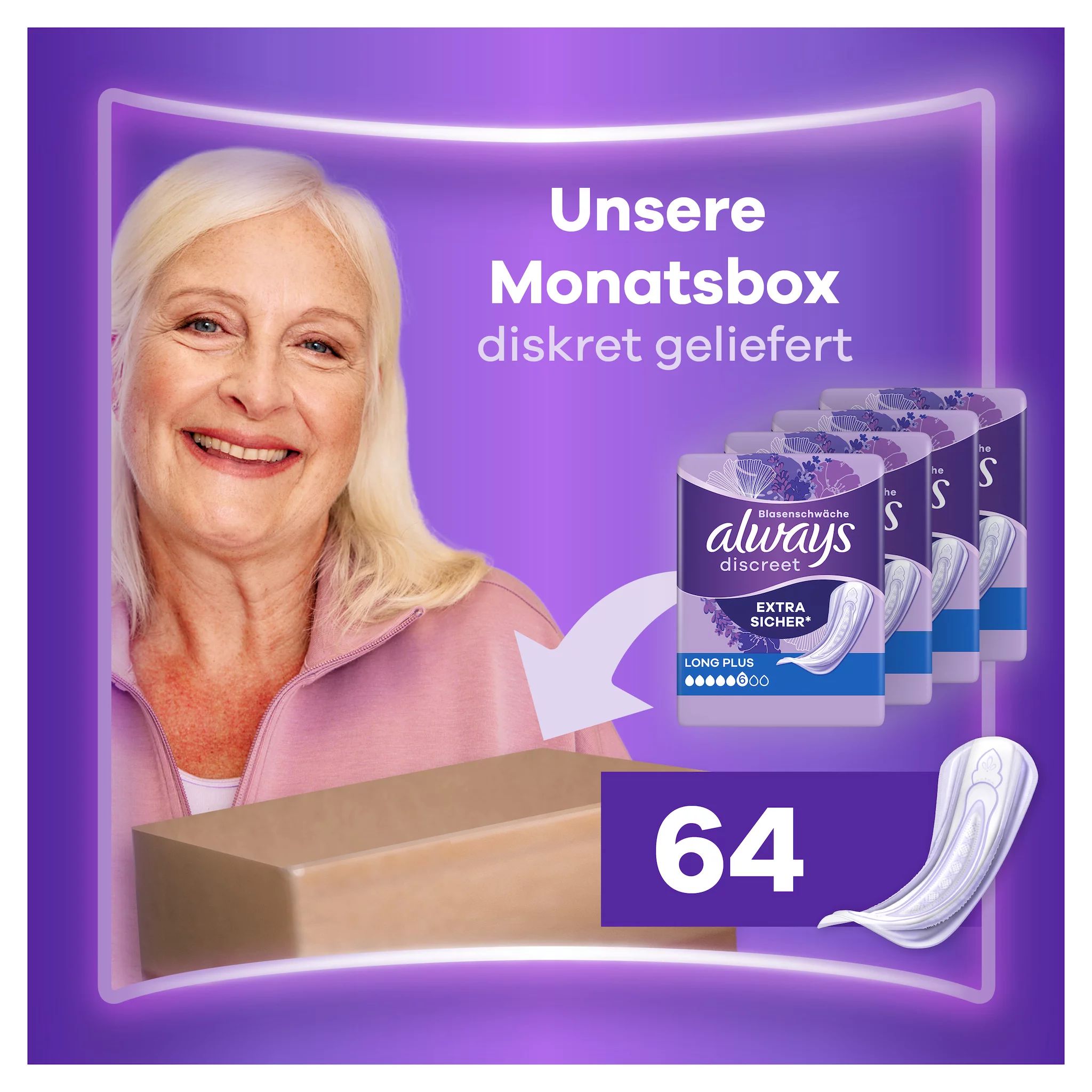 Always Discreet Inkontinenz-Einlagen Long Plus 
