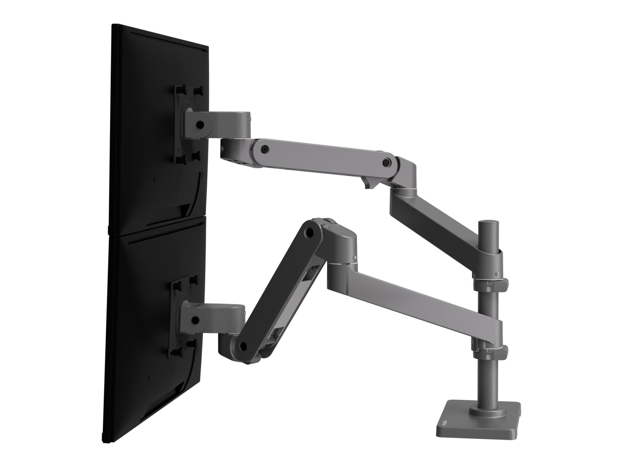 Ergotron LX Pro - Befestigungskit (Doppelarm) - modular - für 2 LCD-Displays - Aluminium - Dunkelgrau - Bildschirmgröße: bis zu 68,6 cm (bis zu 27 Zoll)
