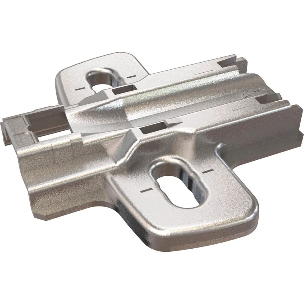 HETTICH Kreuzmontageplatte mit Langloch, Schrauben, Distanz 5 mm