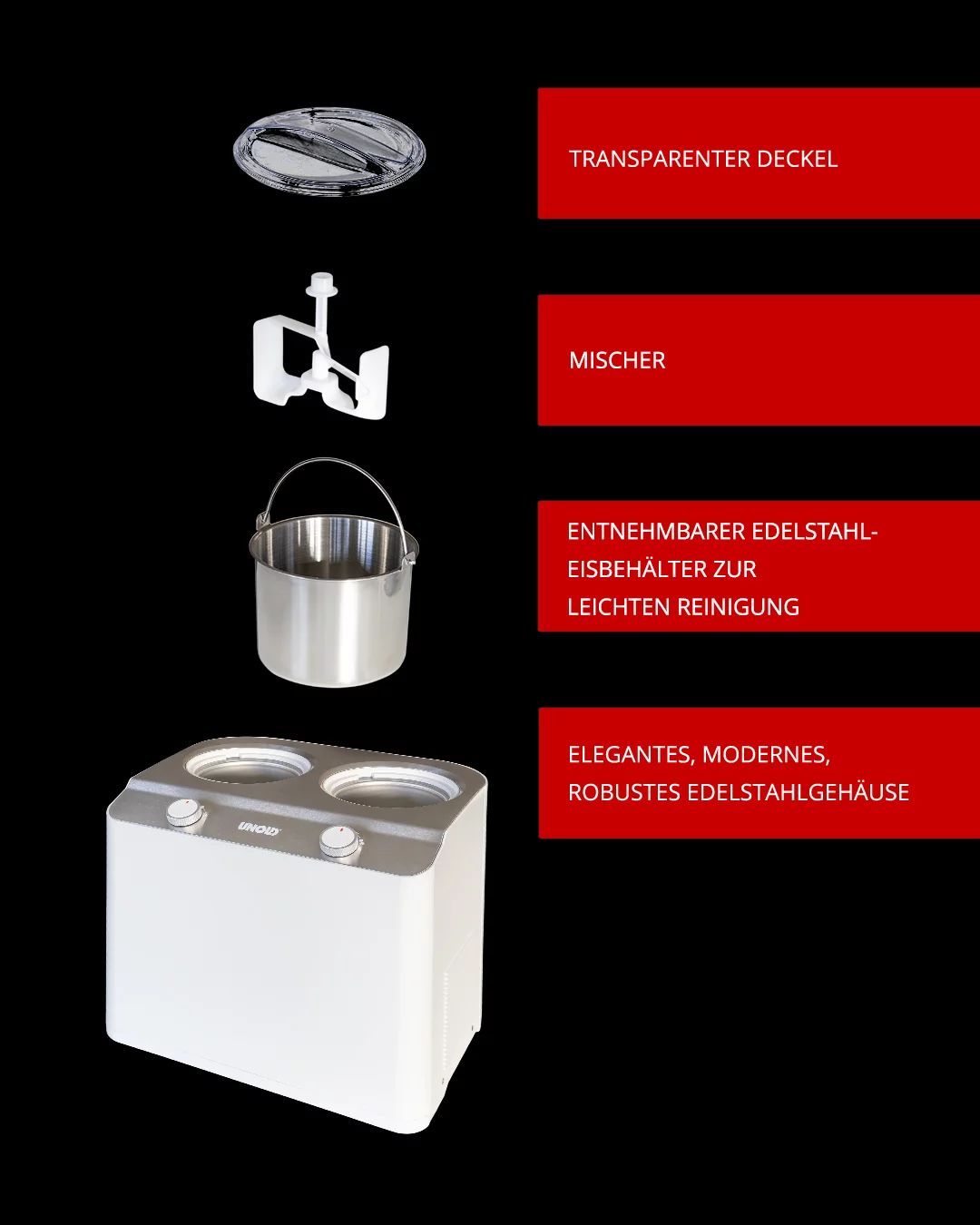 Unold Eismaschine Doppio bianco