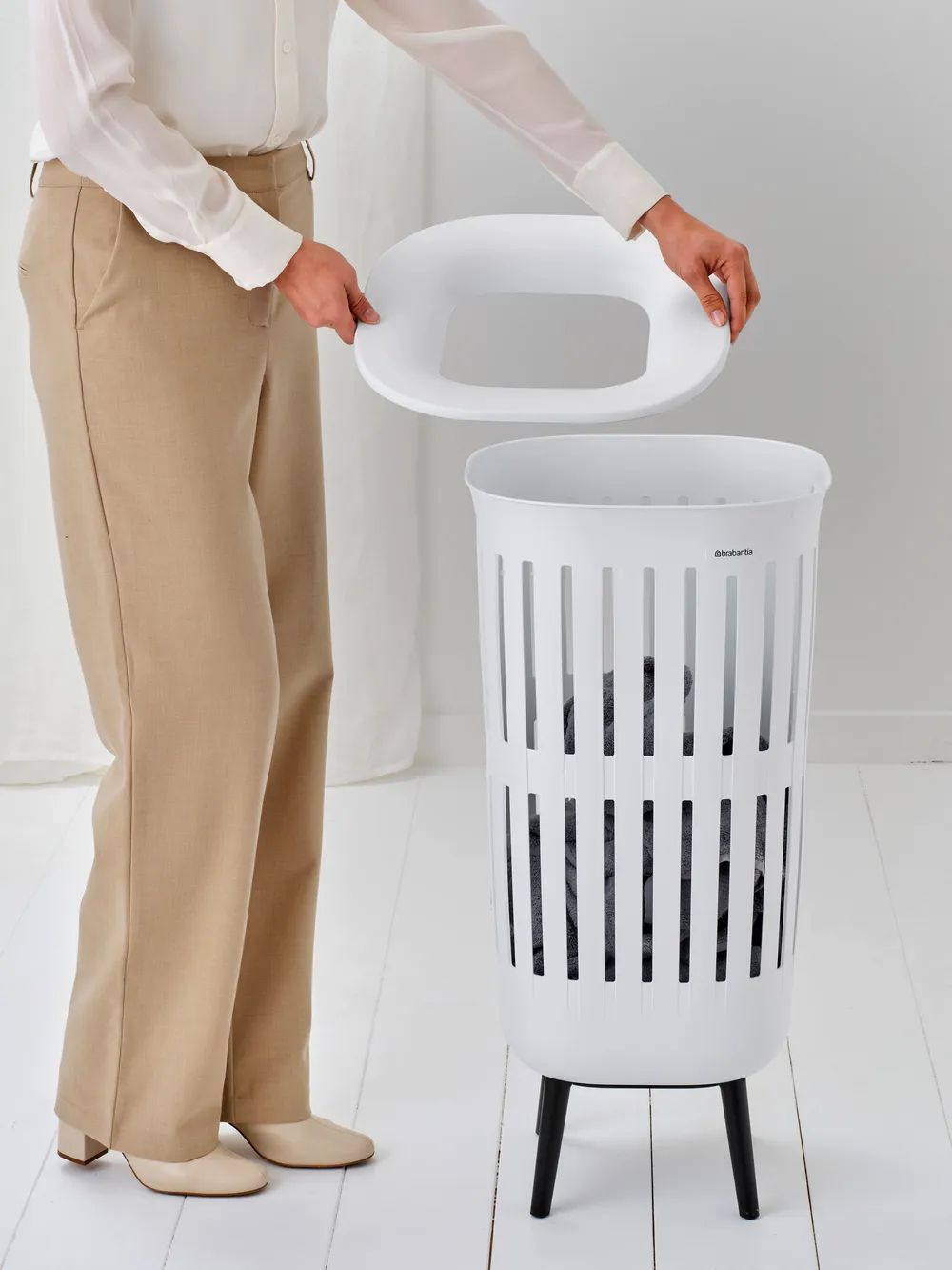 Brabantia Collect-It Wäschekorb Hi, 55 L - White