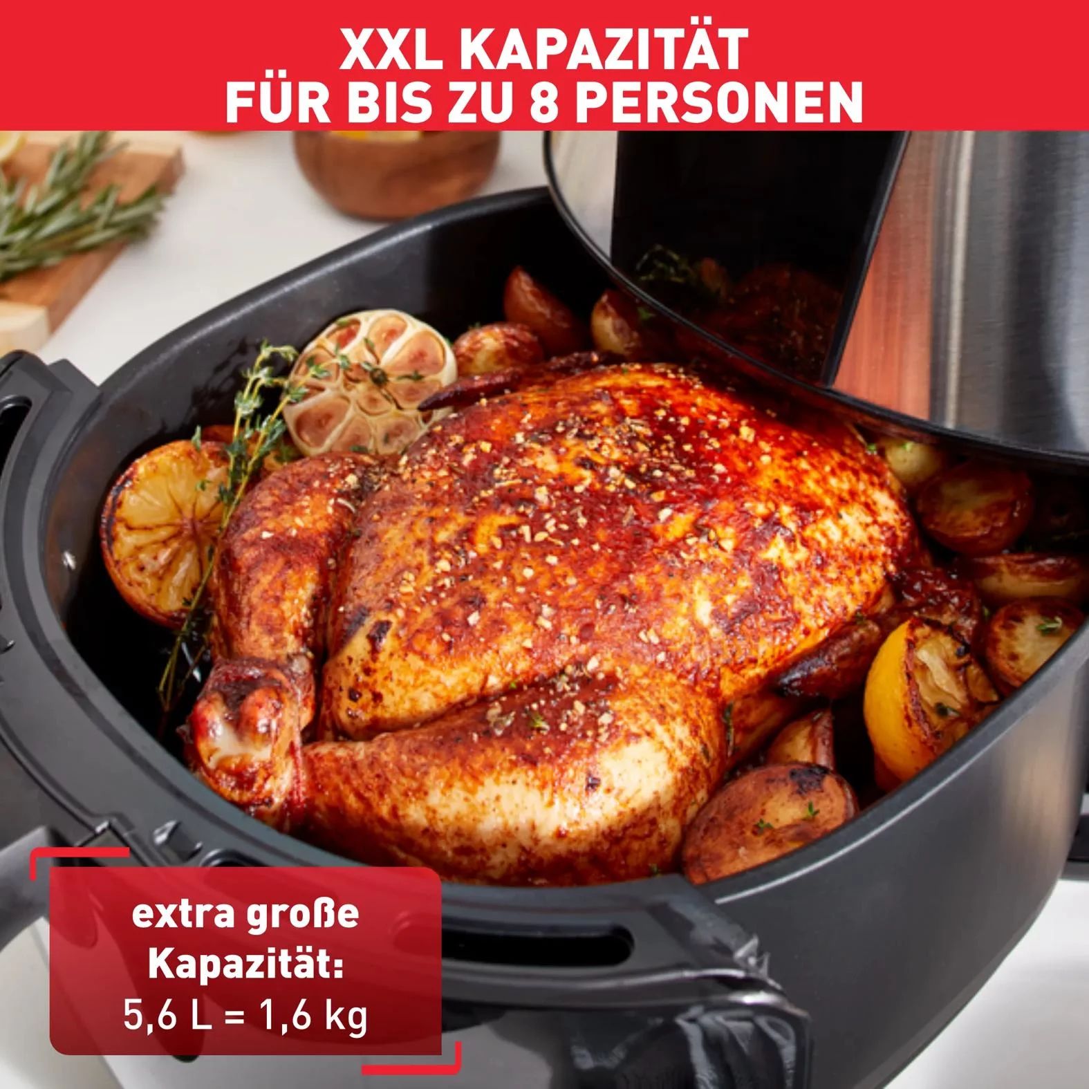 Tefal EY701D Heißluftfritteuse XXL inkl. Zubehör-Set (5,2L)