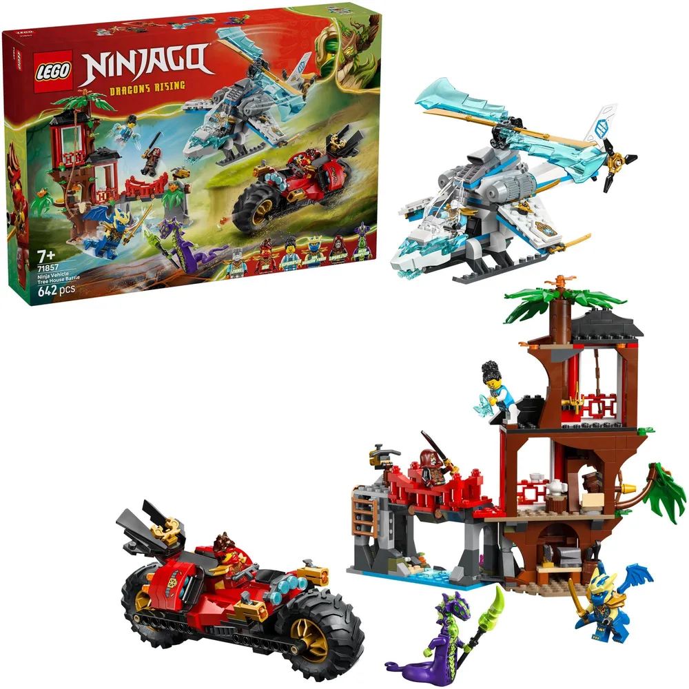 LEGO 71857 Ninjago Showdown am Baumhaus mit dem Ninja-Bike