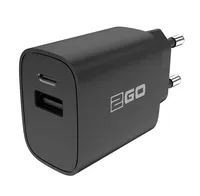 2GO Ladegerät 20W 2-Port 1x USB-A u. USB-C schwarz