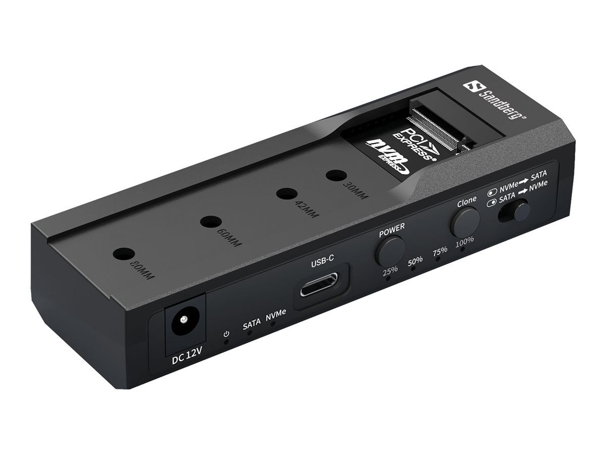 SANDBERG HDD / SSD Dockingstation - Klonfunktion mit Offline Clone Schächte: 2 - 2,5" / 3,5" gemeinsam genutzt (6,4 cm/8,9 cm gemeinsam genutzt)