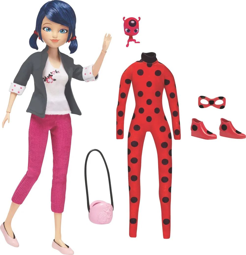 Bandai S.A.S. Miraculous Puppe Marinette m. 2 Outfits