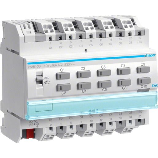 Hager SCHALT/JAL.AUSG KNX 10F.16A / HAGERS TYA610D HTYA610D