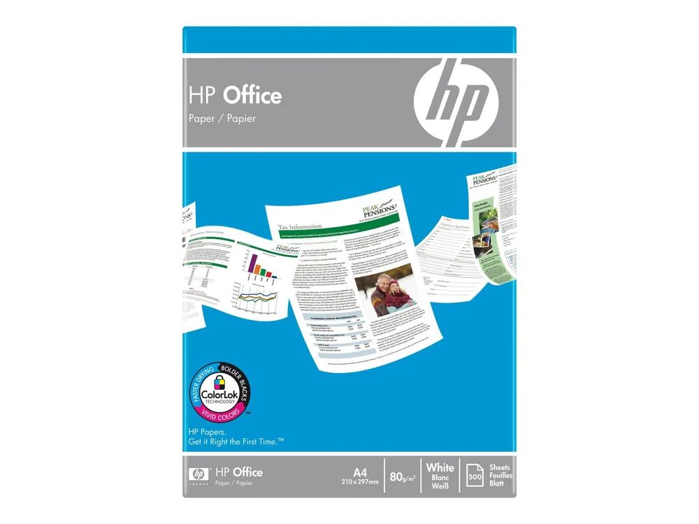 HP Office - 106 Mikron - A4 (210 x 297 mm) - 80 g/m² - 2500 Blatt Normalpapier (Packung mit 5)