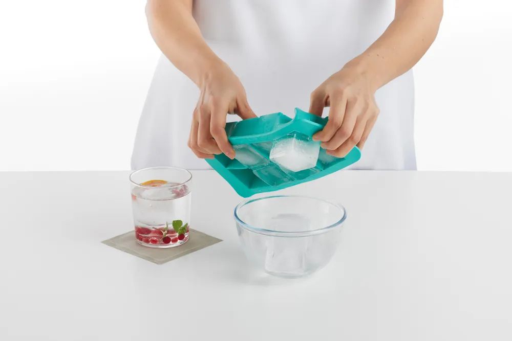 Lékué XL Quadratische Eiswürfelform - Turquoise