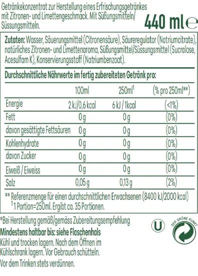 SodaStream drink mix 7 UP Zuckerfrei 440ml