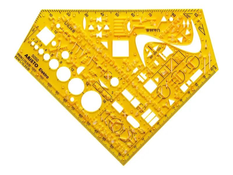 Aristo Elektro - Schablone - Buchstaben, Zahlen