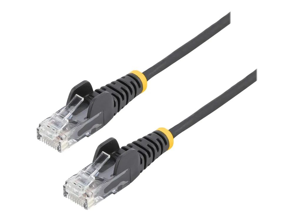 StarTech.com 1,5 m Cat6-Kabel - Schlankes Cat6-Patchkabel - Schwarz - Snagless RJ45-Anschlüsse - Gigabit-Ethernet-Kabel - 28 AWG (N6PAT150CMBKS)
