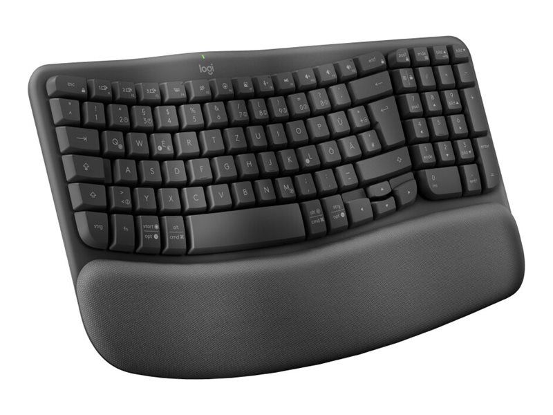 Logitech Wave Keys - Tastatur - mit gepolsterter Handgelenkauflage
