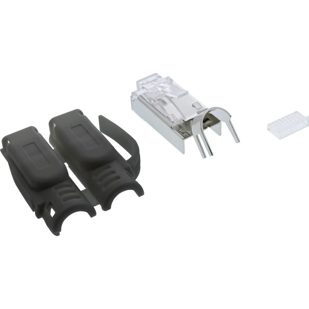 InLine Crimpstecker Cat.6A RJ45 geschirmt - 3-teilig schwarz 10er Pack