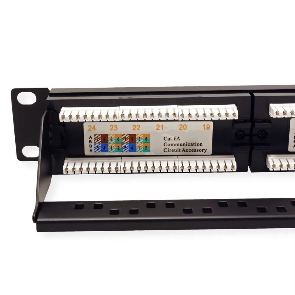 VALUE Cat.6A (Class EA) 19-Zoll-Patchpanel, 24 P, ungeschirmt, schwarz
