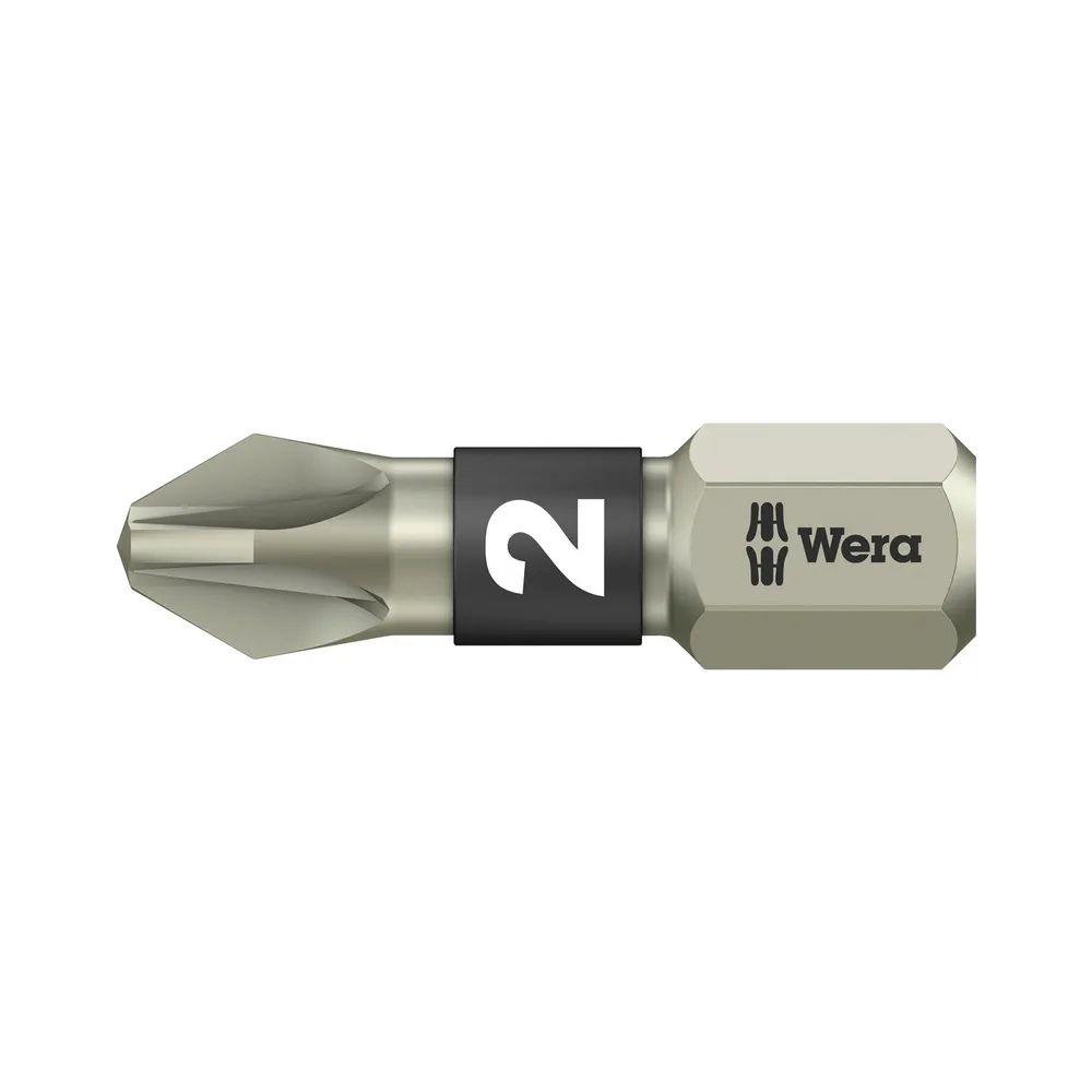 WERA Bit-Einsatz Edelstahl 3855/1TS 1/4sechskant PZ 2/25 mm Pozidriv