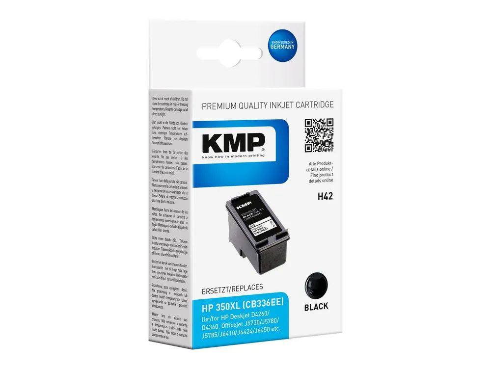 KMP H42 - 25 ml - Schwarz - kompatibel - Tintenpatrone (Alternative zu: HP 350XL, HP CB336EE)