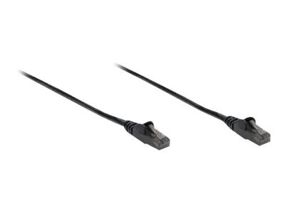 IC Intracom Intellinet Network Patch Cable, Cat6, 3m, Black, CCA, U/UTP, PVC, RJ45, Gold Plated Contacts, Snagless, Booted, Lifetime Warranty, Polybag - Patch-Kabel - RJ-45 (M)