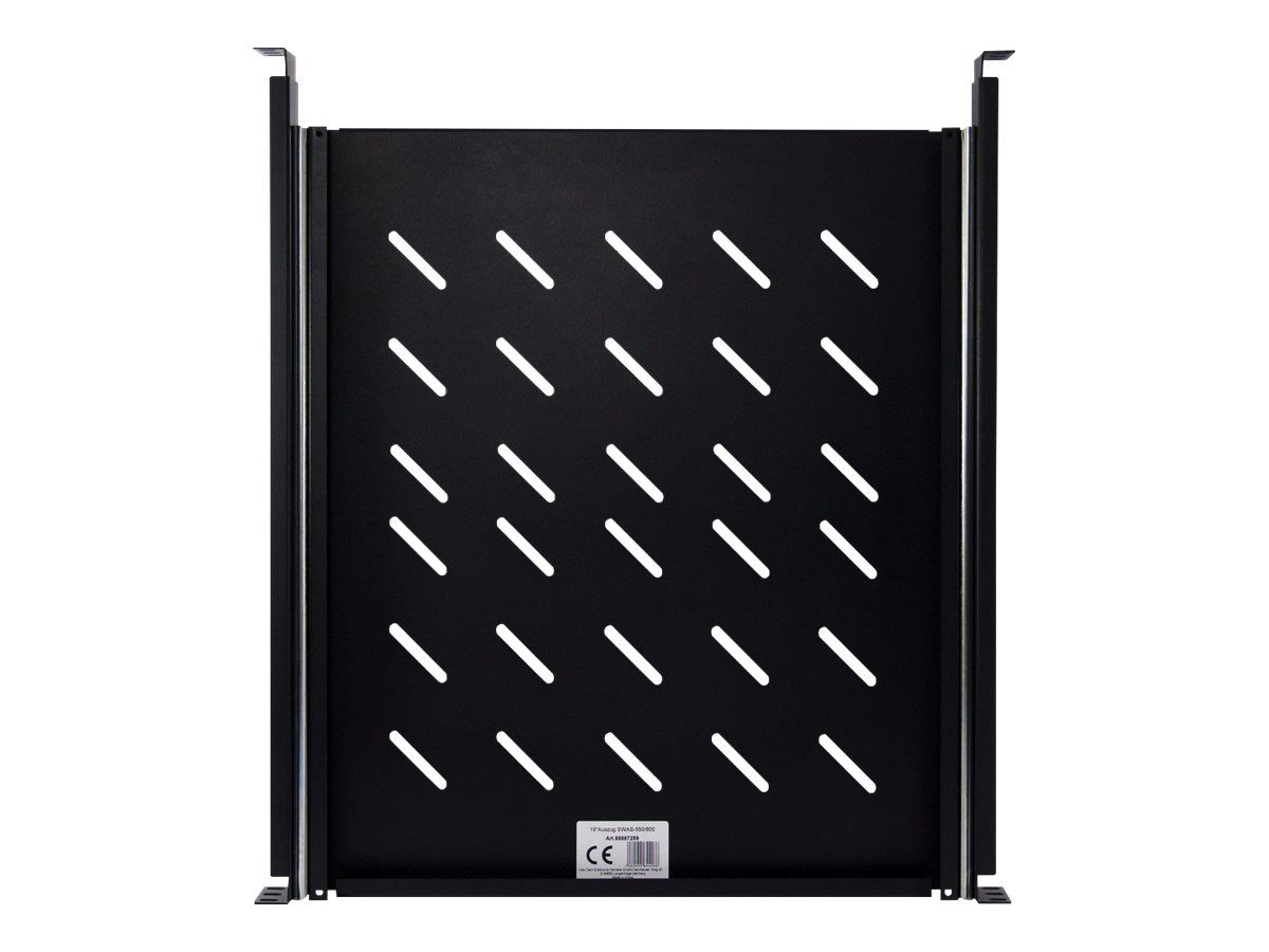 Inter-Tech SWAS-550/800 - Rack-Bodenpaneel - Schwarz, RAL 9005 - 1U - 48.3 cm (19")