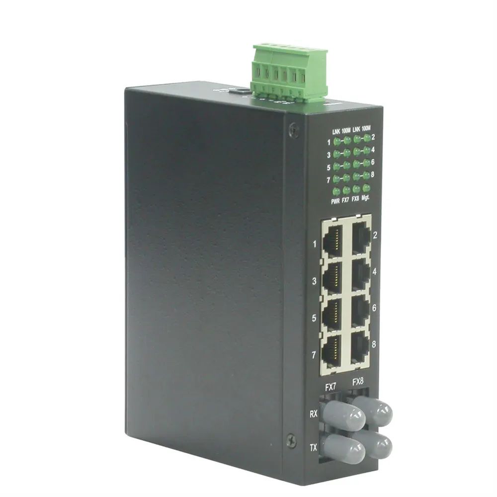 ROLINE Industrie Switch, 6x RJ-45, 2x ST, unmanaged