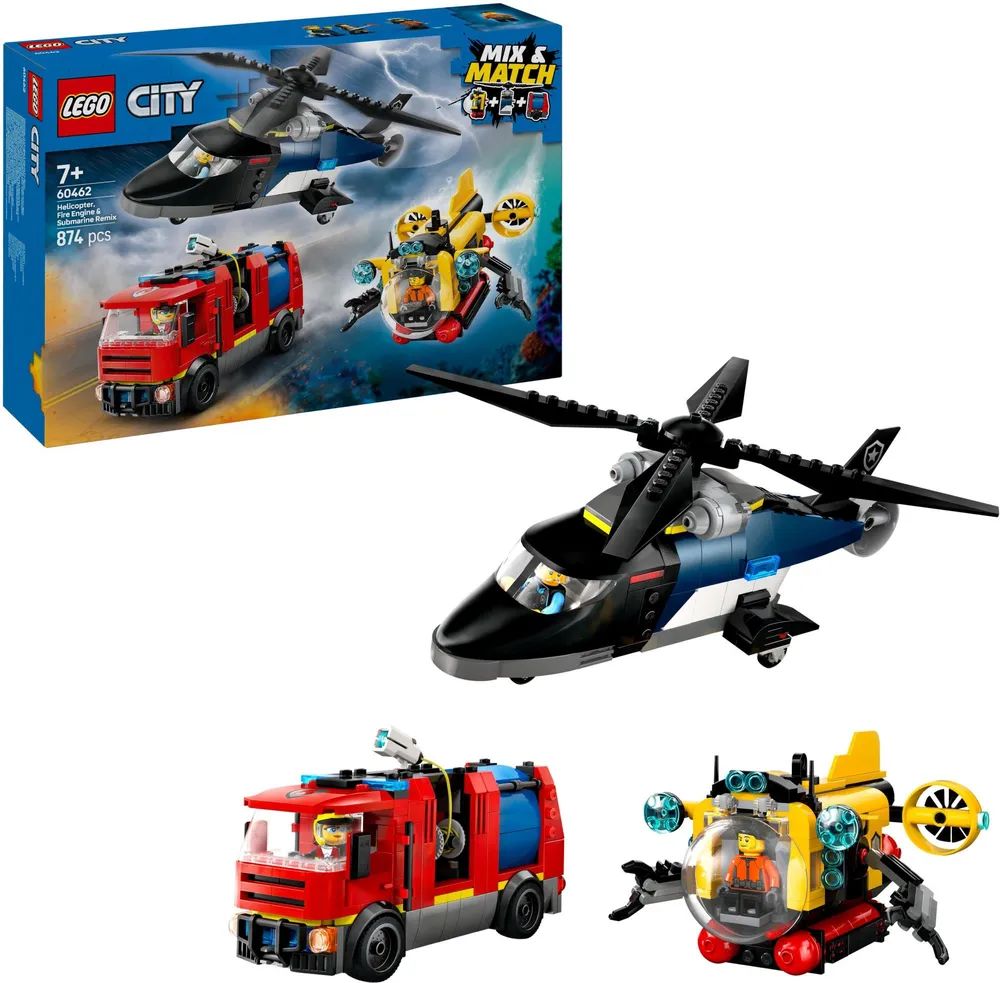 LEGO 60462 - City Kombinationsset mit Hubschrauber Löschauto und