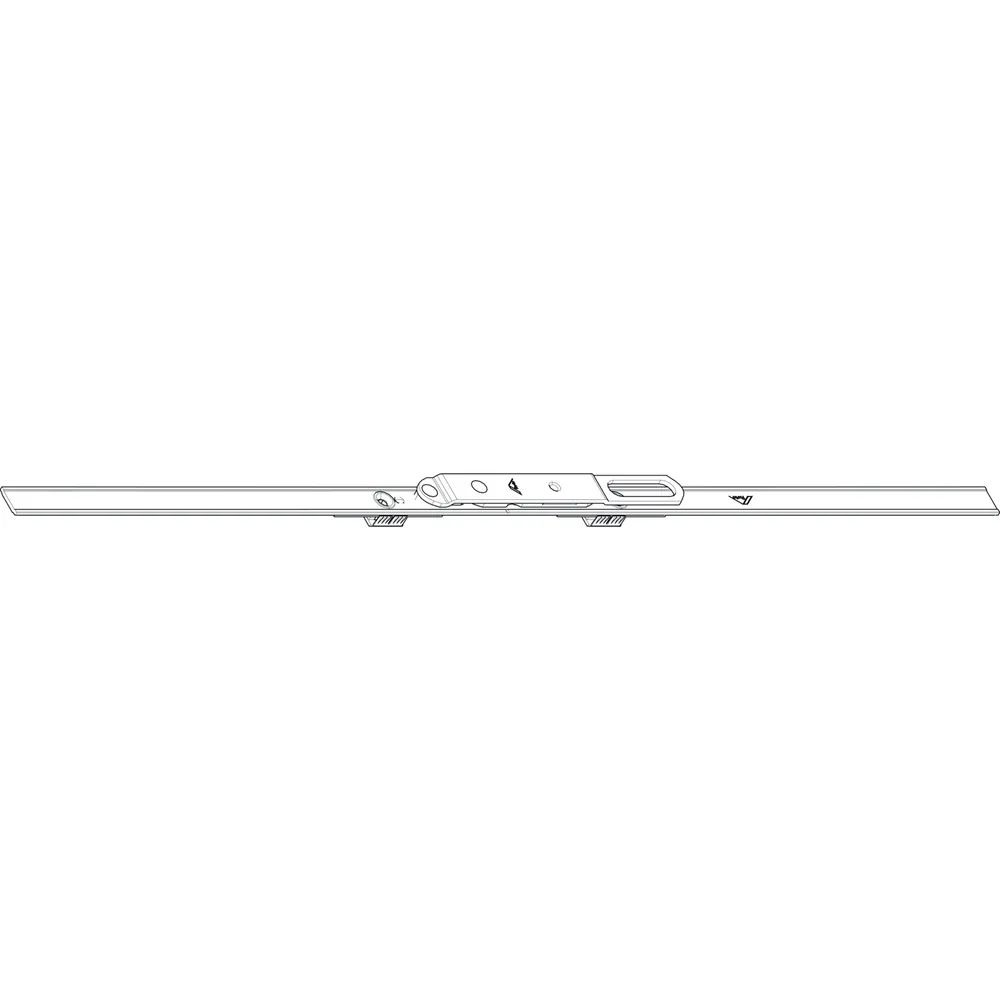 ROTO NT/NX Stulpflügelgetriebe mittig/variabel L= 400 mm silber