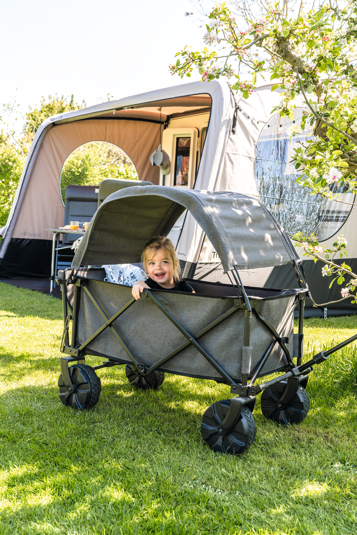 Travellife Bollerwagen BURANO mit Dach grau (A)