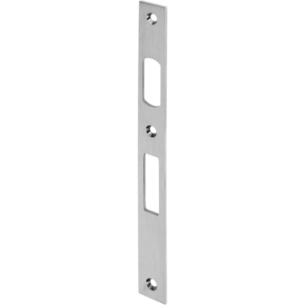 WILKA Schließblech flach für Rollfalle und Riegel, 245 x 24 x 3 mm, Edelstahl