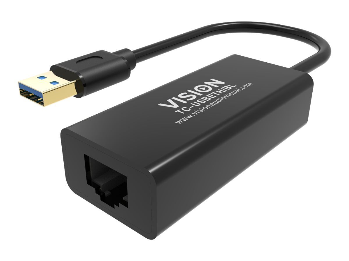 Vision TC-USBETH/BL - Netzwerkadapter - USB 2.0