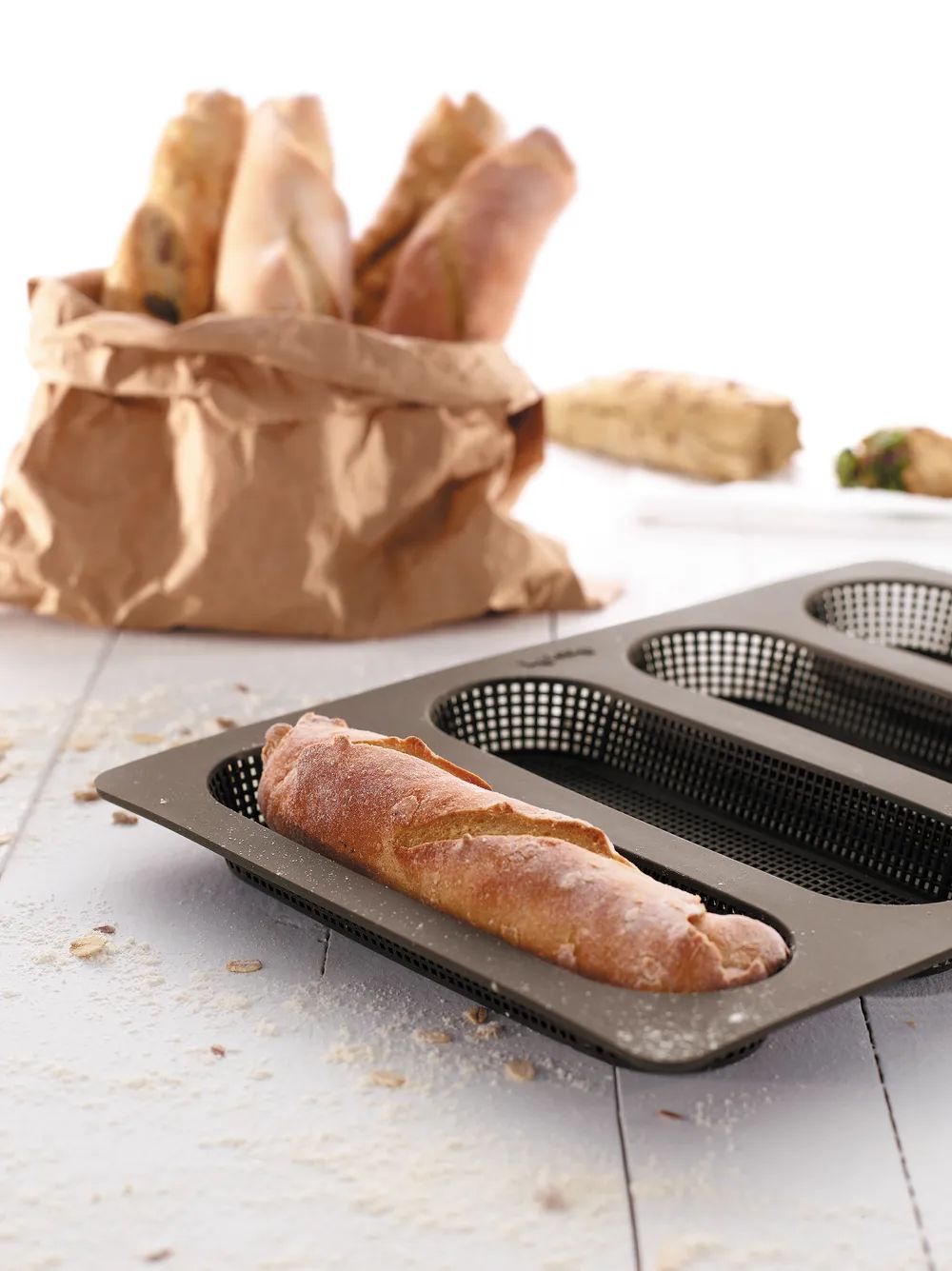 Lékué Silikon Mini-Baguette-Backform - Brown