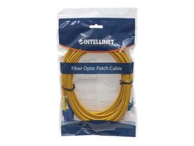 Intellinet Fiber Optic Patch Cable, OS2, LC/SC, 5m, Yellow, Duplex, Single-Mode, 9/125 µm, LSZH, Fibre, Lifetime Warranty, Polybag - Patch-Kabel - SC Single-Modus (M)