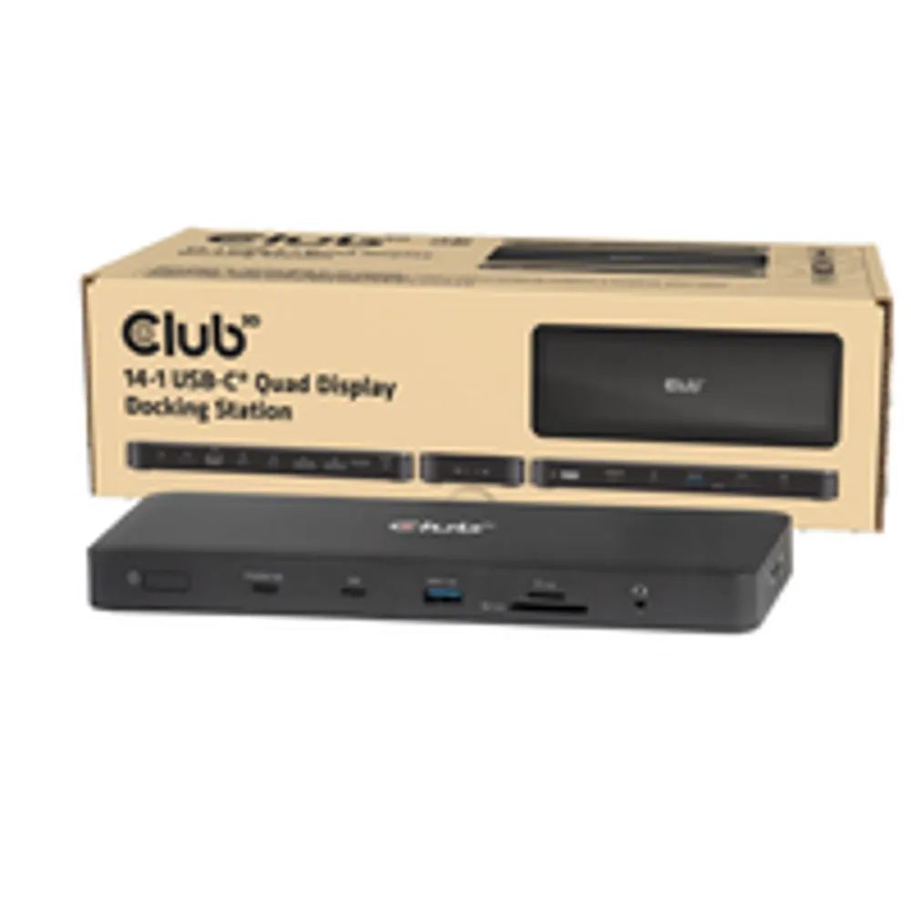 Club 3D Docking Quad-Display 14-1 USB-C 4K60Hz PD 100W - Kabel - Digital/Daten