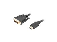 Lanberg CA-HDDV-10CC-0018-BK - 1,8 m - HDMI Typ A (Standard) - DVI-D - Männlich - Männlich - Gerade