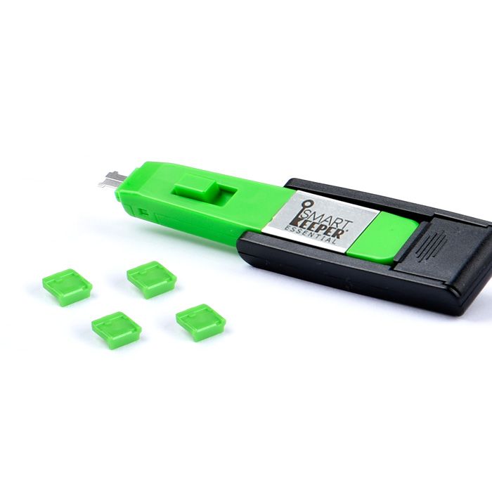 Smart Keeper Mini"Mini USB-B Port" Blocker grün 4 Stk.+Key